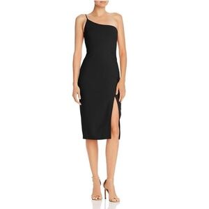 Likely Black One-Shoulder Midi Dress